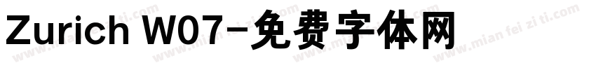 Zurich W07字体转换